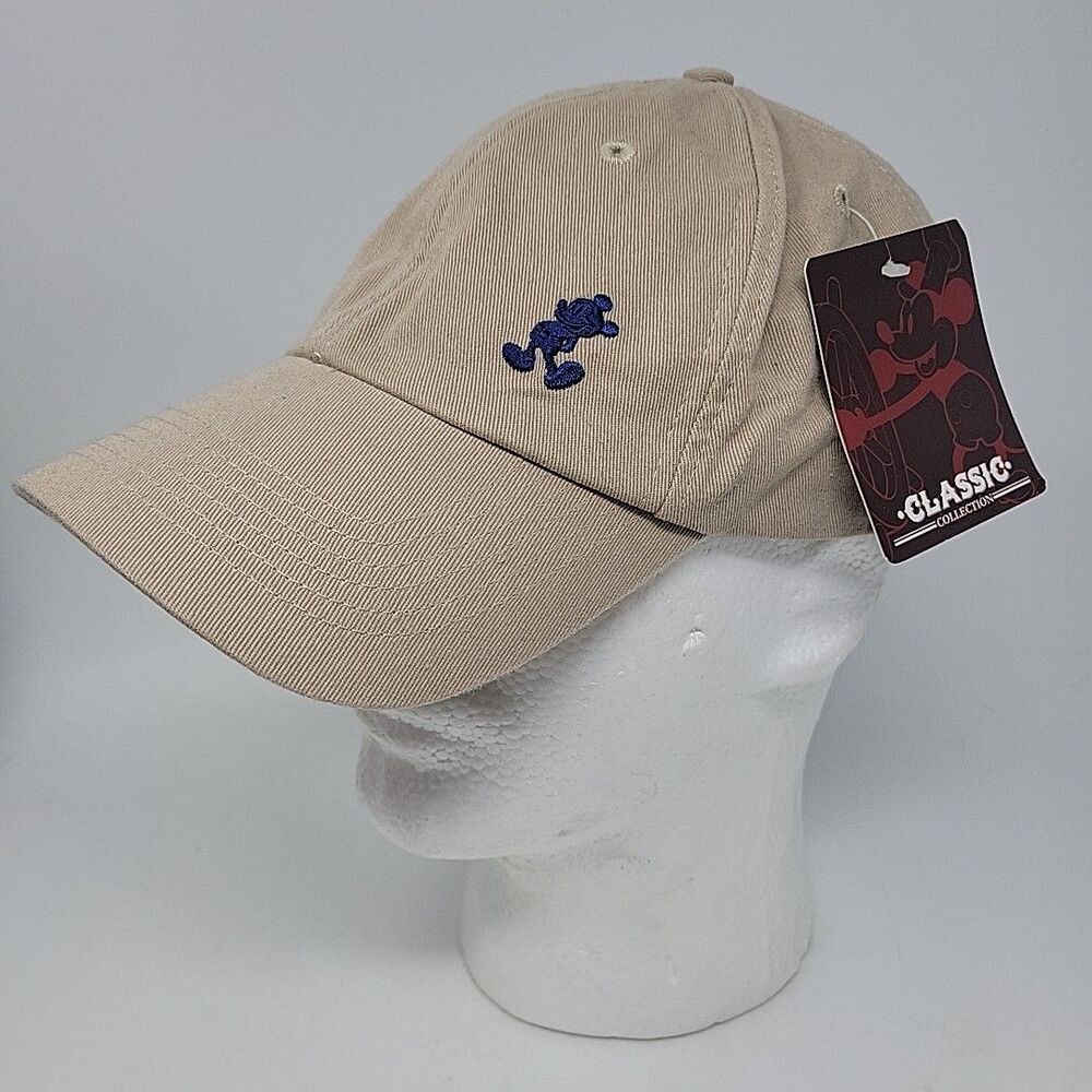 Walt Disney World Parks Hat Mickey Khaki Strapback Baseball Cap OS NWT
